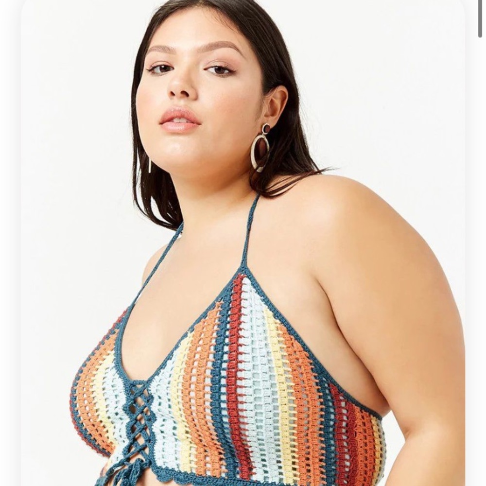 Plus Size Crochet Crop Top